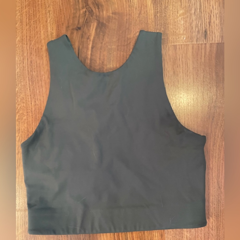 Size small olive green Girlfriend Collective longline compression sports bra
